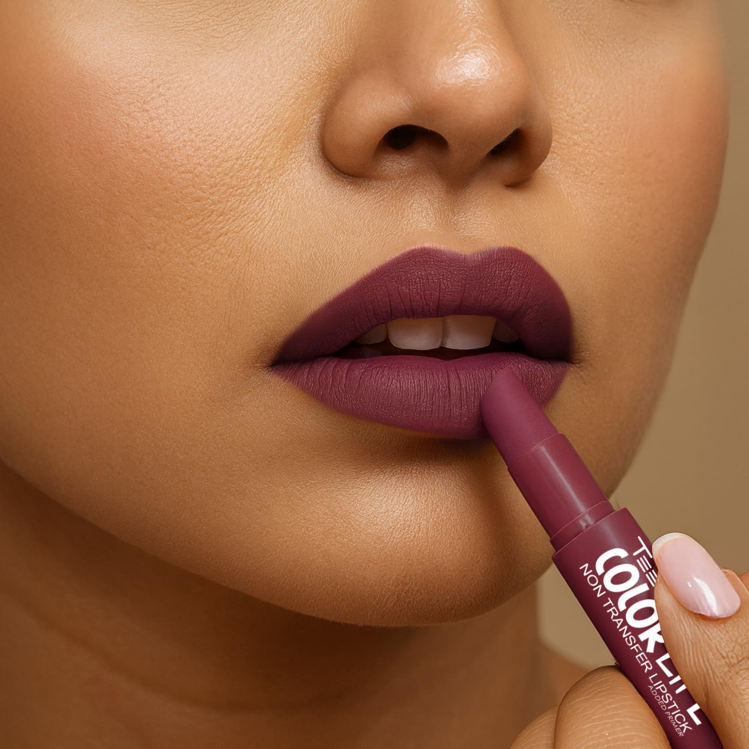 TEEN TEEN Color Life Nontransfer Crayon Lipstick | Matte Finish with Built-in Primer | Waterproof & Long Lasting Lip Color | Smudge-Proof, Fade-Resistant Formula | Berry-Crush, 2gm - View 3 of 4