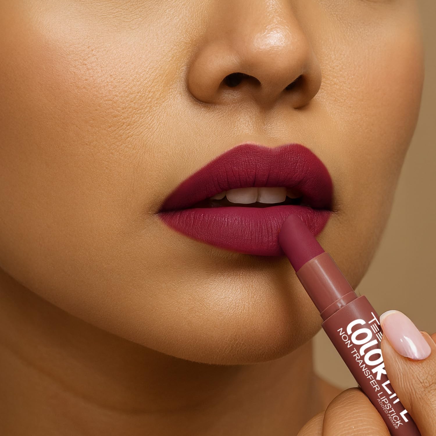 TEEN TEEN Color Life Nontransfer Crayon Lipstick | Matte Finish with Built-in Primer | Waterproof & Long Lasting Lip Color | Smudge-Proof, Fade-Resistant Formula | Carnation, 2gm - View 4 of 5