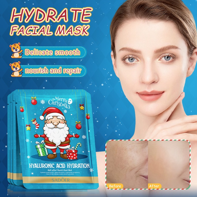 ROREC SADOER Hyaluronic Acid Hydration Merry Christmas Multi-Effect Nourish Facial Mask (1pcs)(FROM MALAYSIA) - View 3 of 3