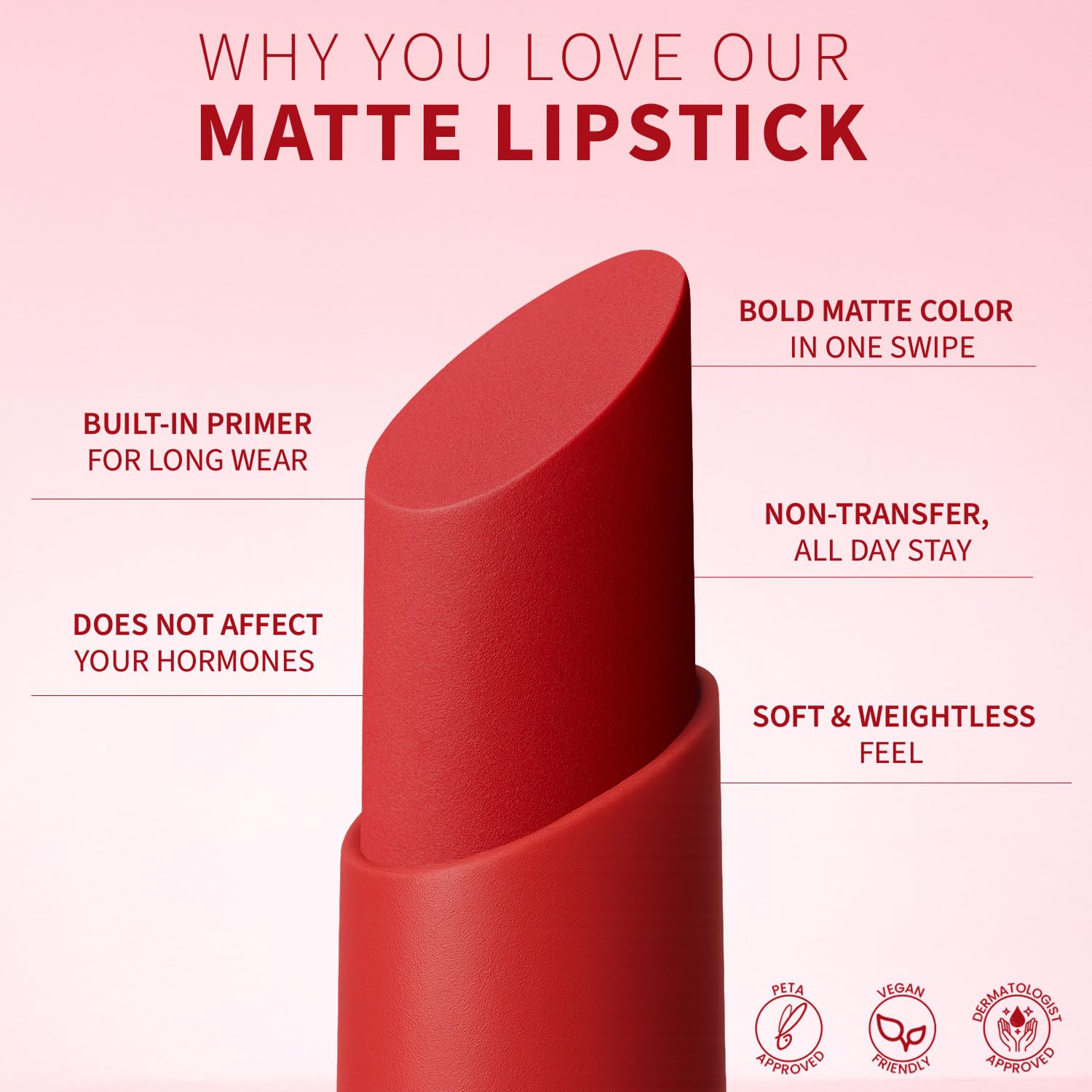 TEEN TEEN Color Life Nontransfer Crayon Lipstick | Matte Finish with Built-in Primer | Waterproof & Long Lasting Lip Color | Smudge-Proof, Fade-Resistant Formula | Dusky-Pink, 2gm - View 2 of 5