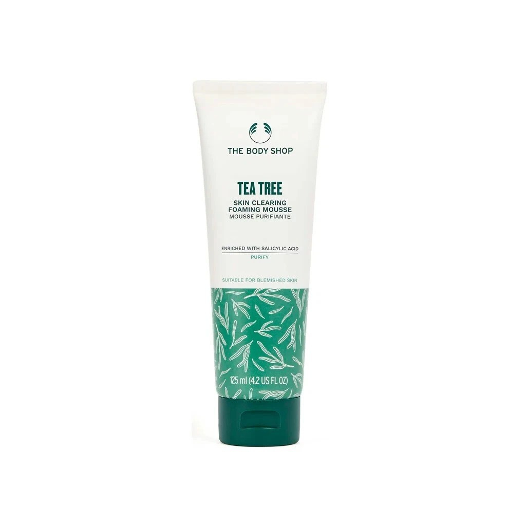 The Body Shop Tea Tree Clearing Foaming Mousse 125ml Blemish Control Face Cleanser Tea Tree Oil Gentle Purifying Foam Wash for Acne Prone Skin Redness Reduction Deep Cleansing Daily Skincare - View 3 of 3