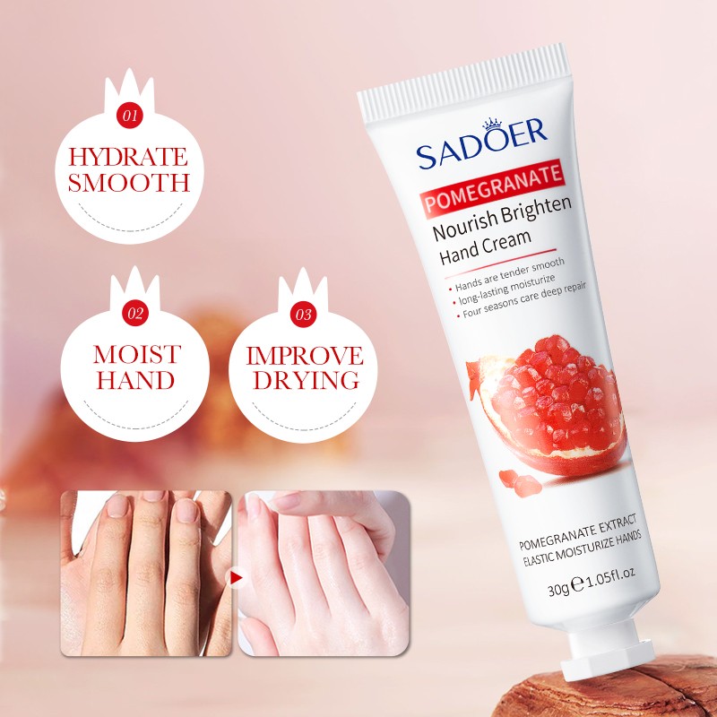 ROREC SADOER Pomegranate Fresh Brightening Hand Cream Moisturizing Anti-Chapped Hand Cream 30g(FROM MALAYASIA) - View 2 of 3