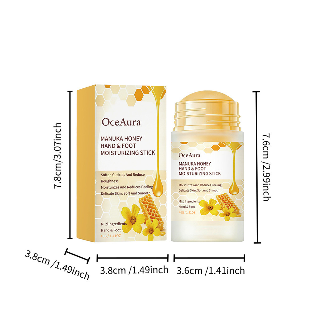 Advanced Body Care Moisturizing Stick 40g Vitamin E Honey Chamomile Extract Hydrating Nourishing Repair Balm for Dry Skin Hands Feet Elbows Gentle Daily Skin Care Moisturizer Travel Size Skin Softening Stick - View 2 of 3