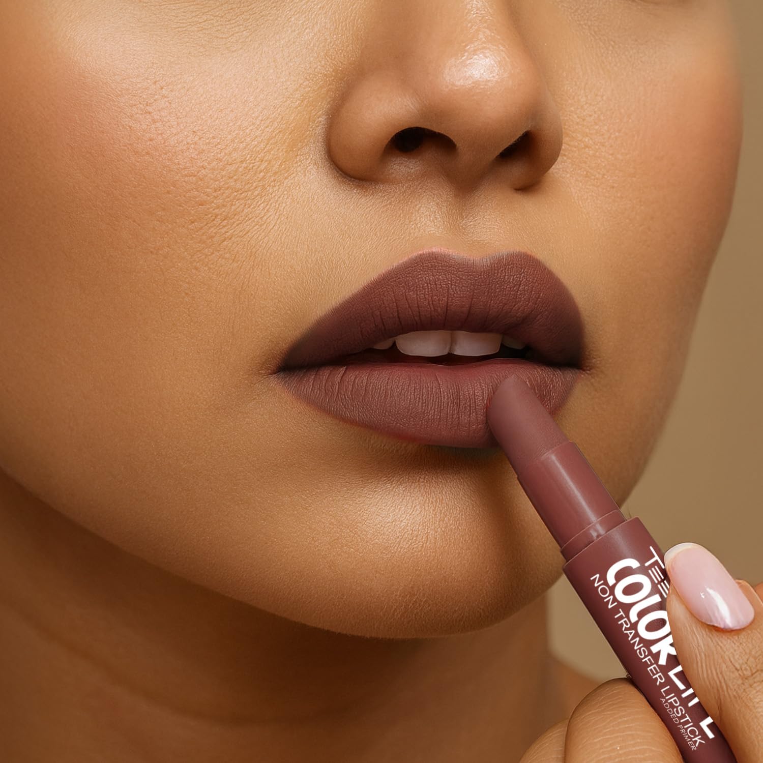 TEEN TEEN Color Life Nontransfer Crayon Lipstick | Matte Finish with Built-in Primer | Waterproof & Long Lasting Lip Color | Smudge-Proof, Fade-Resistant Formula | Love-Me-More, 2gm - View 4 of 5