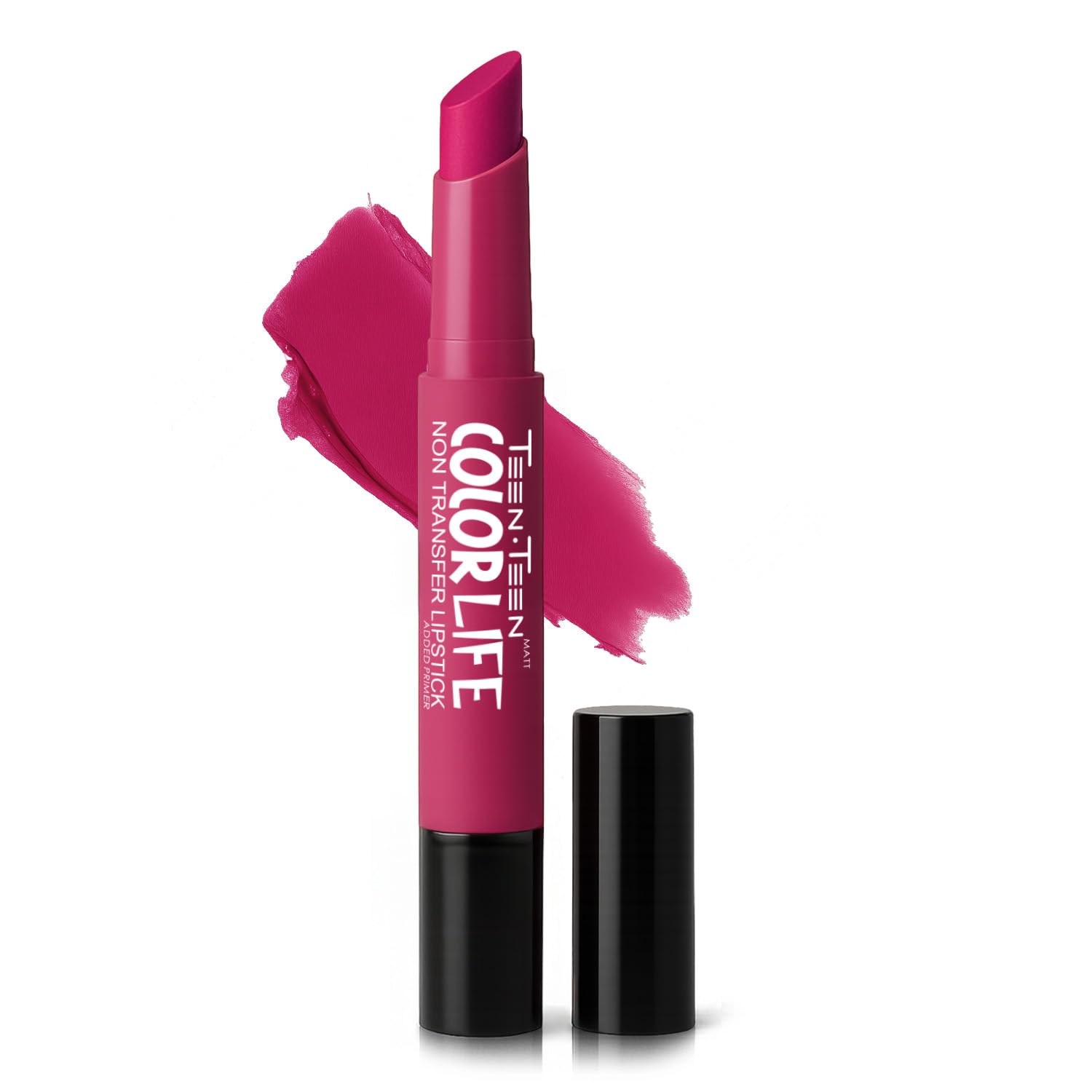 TEEN TEEN Color Life Nontransfer Crayon Lipstick | Matte Finish with Built-in Primer | Waterproof & Long Lasting Lip Color | Smudge-Proof, Fade-Resistant Formula | Pink-Crush, 2gm - View 4 of 4