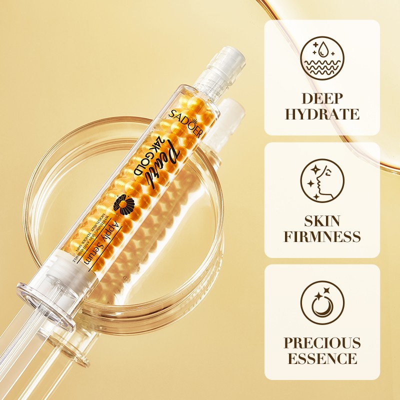 ROREC SADOER 24K Gold Pearl Moisturize Apply Serum Pearl Collagen Moisturizing Soothing Firming Whitening Essence 10g(from malaysia) - View 3 of 3