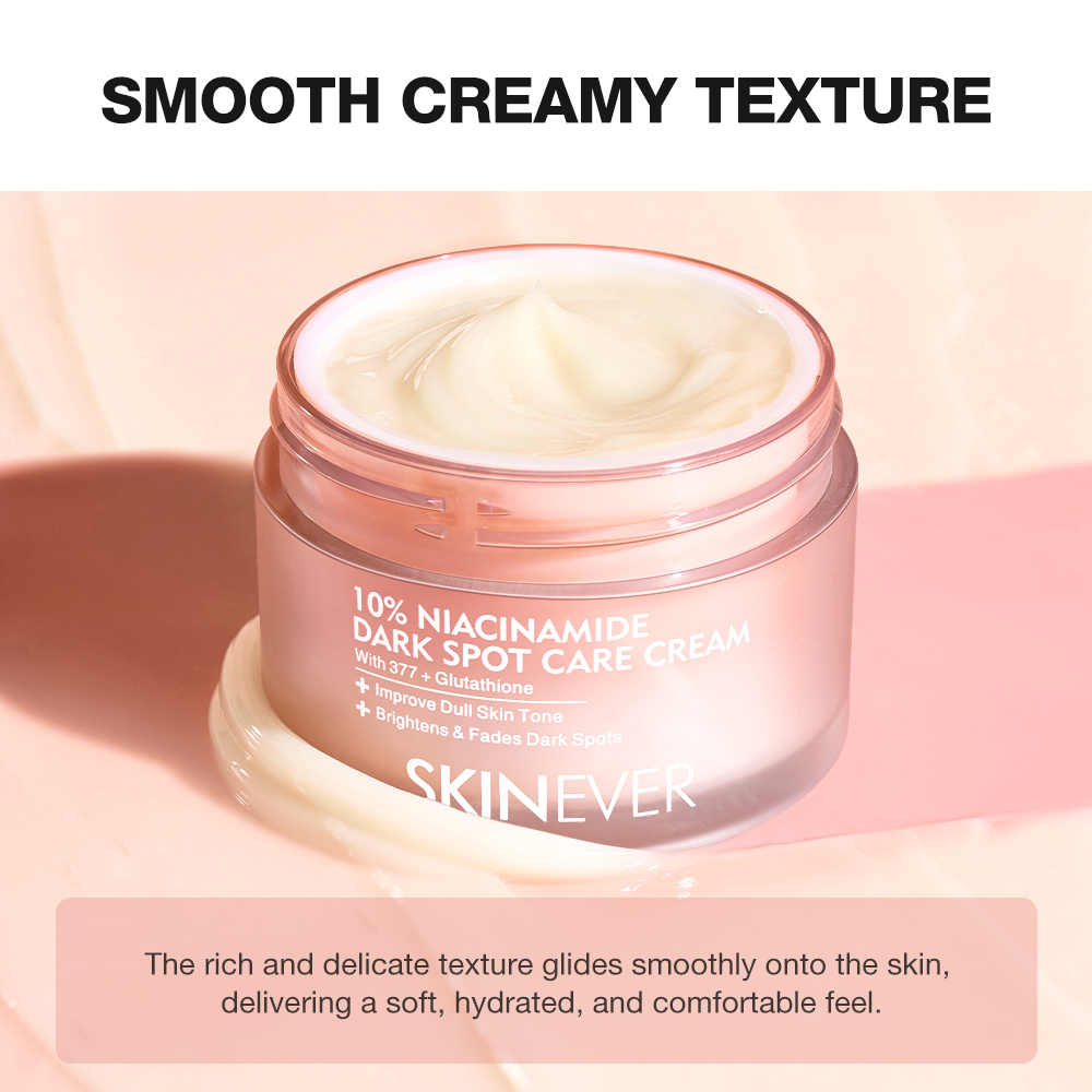 SKINEVER 10% Niacinamide Cream 30g Brightening Anti Aging Moisturizer Shea Butter Face Cream Helps Fade Melasma Dark Spots Hydrating Firming Daily Skincare for Smooth Radiant Even Toned Healthy Looking Skin - View 3 of 3