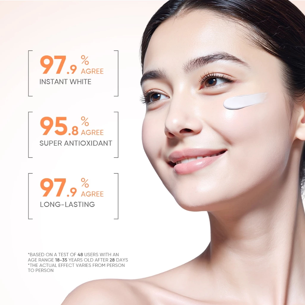 GLOWLAN Glutathione Whitening Lazy Cream 30g Brightening Whitening Moisturizing Face Cream Lotion Daily Skincare Glutathione Formula Helps Even Skin Tone Smooth Radiant Healthy Looking Skin for All Skin Types - View 3 of 3