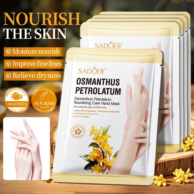 [ROREC] SADOER Osmanthus Petrolatum Hand Mask Moisturizing Nourishing Repair Dry Cracked Hands Smooth Care 40ml(FROM MALAYSIA) - View 3 of 3