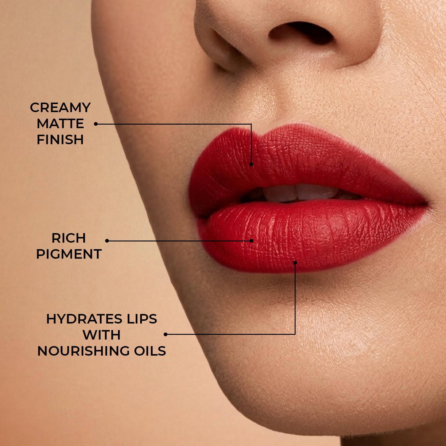 Just Herbs Herb Enriched Lipstick Kit | 8 Creamy Matte Shades | Travel Friendly & Richly Pigmented | Infused with Ashwagandha, Brahmi & Castor Oil | Curated for Indian Skin Tones - View 4 of 6