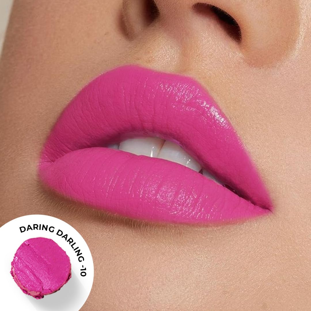  Censored Matte Long Lasting Lipstick for Women | Creamy Lipstick | Enriched with Jojoba Oil | Moisturising & Waterproof | Smooth Finish & Lightweight (Daring Darling 10) - 4.2g - View 5 of 8