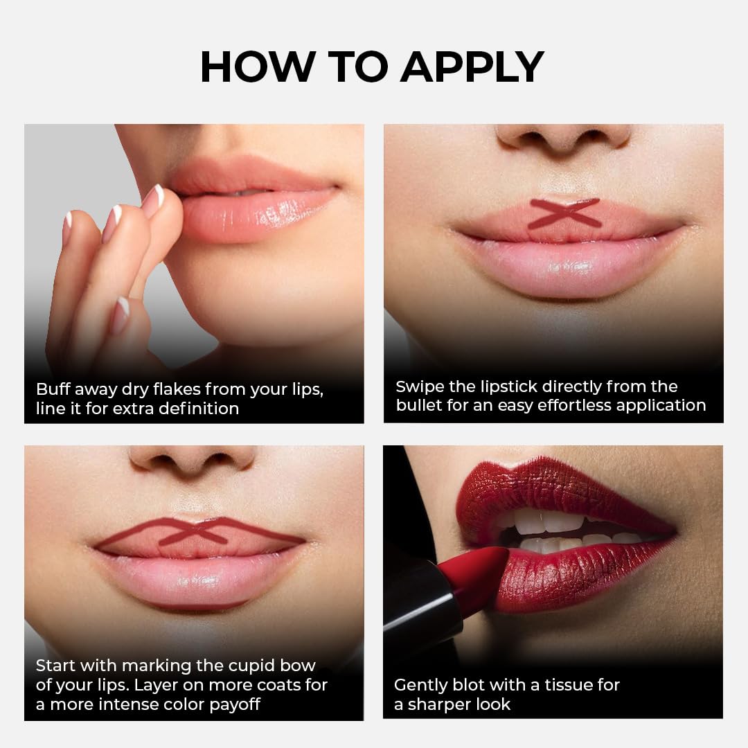 SOKU Censored Matte Long Lasting Lipstick for Women | Creamy Lipstick | Enriched with Jojoba Oil | Moisturising & Waterproof | Smooth Finish & Lightweight (Almost Nude 06) - 4.2g - View 4 of 8