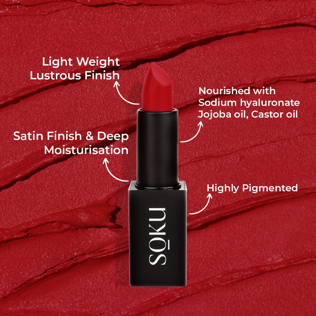 Censored Matte Long Lasting Lipstick for Women | Creamy Lipstick | Enriched with Jojoba Oil | Moisturising & Waterproof | Smooth Finish & Lightweight (Crushing On You 02) - 4.2g - View 6 of 8