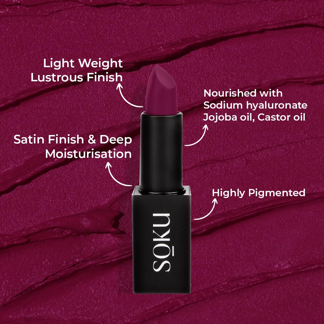 Censored Matte Long Lasting Lipstick for Women | Creamy Lipstick | Enriched with Jojoba Oil | Moisturising & Waterproof | Smooth Finish & Lightweight (Kissably Gorgeous 07) - 4.2g - View 6 of 8
