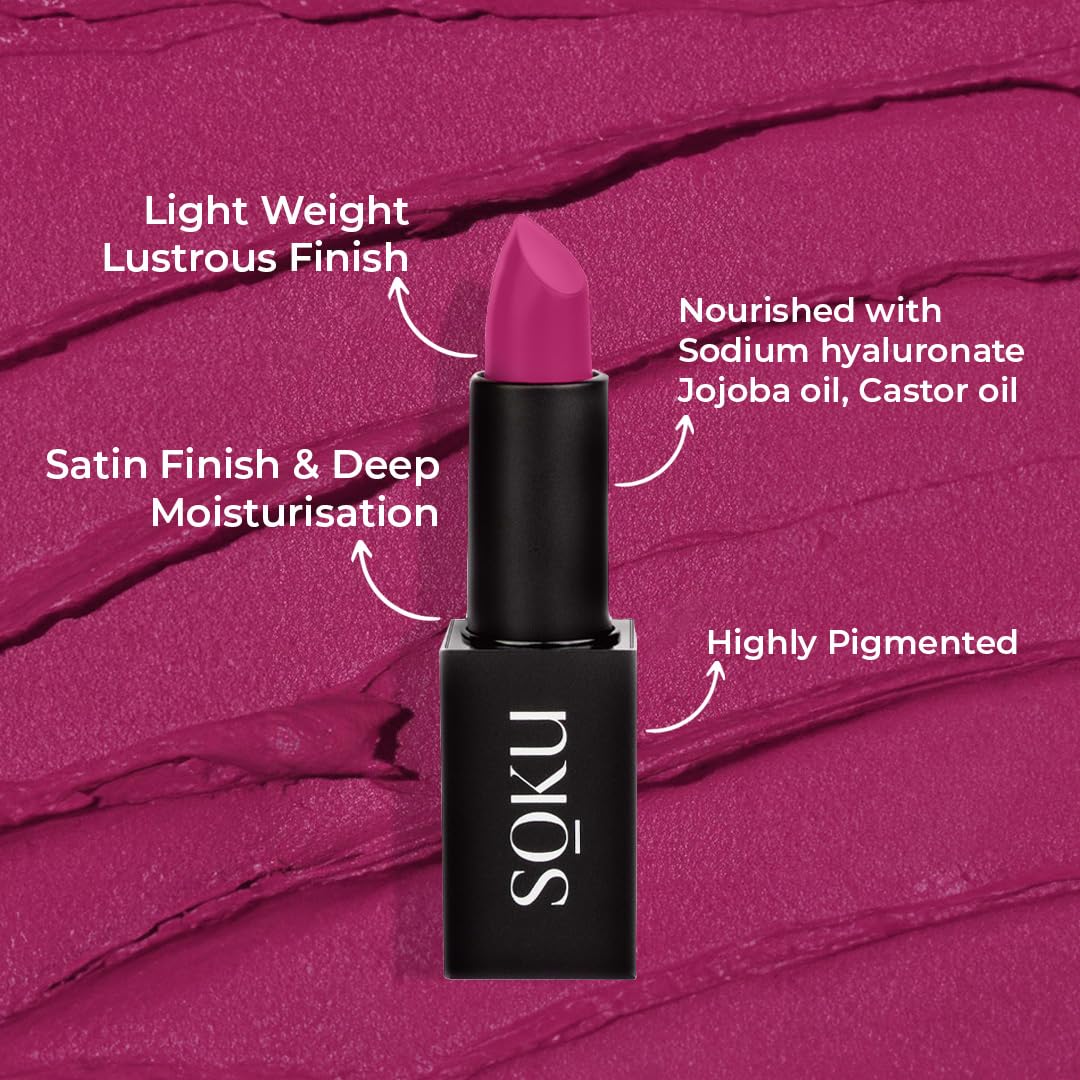 Censored Matte Long Lasting Lipstick for Women | Creamy Lipstick | Enriched with Jojoba Oil | Moisturising & Waterproof | Smooth Finish & Lightweight (Pink Fling 05) - 4.2g - View 6 of 8
