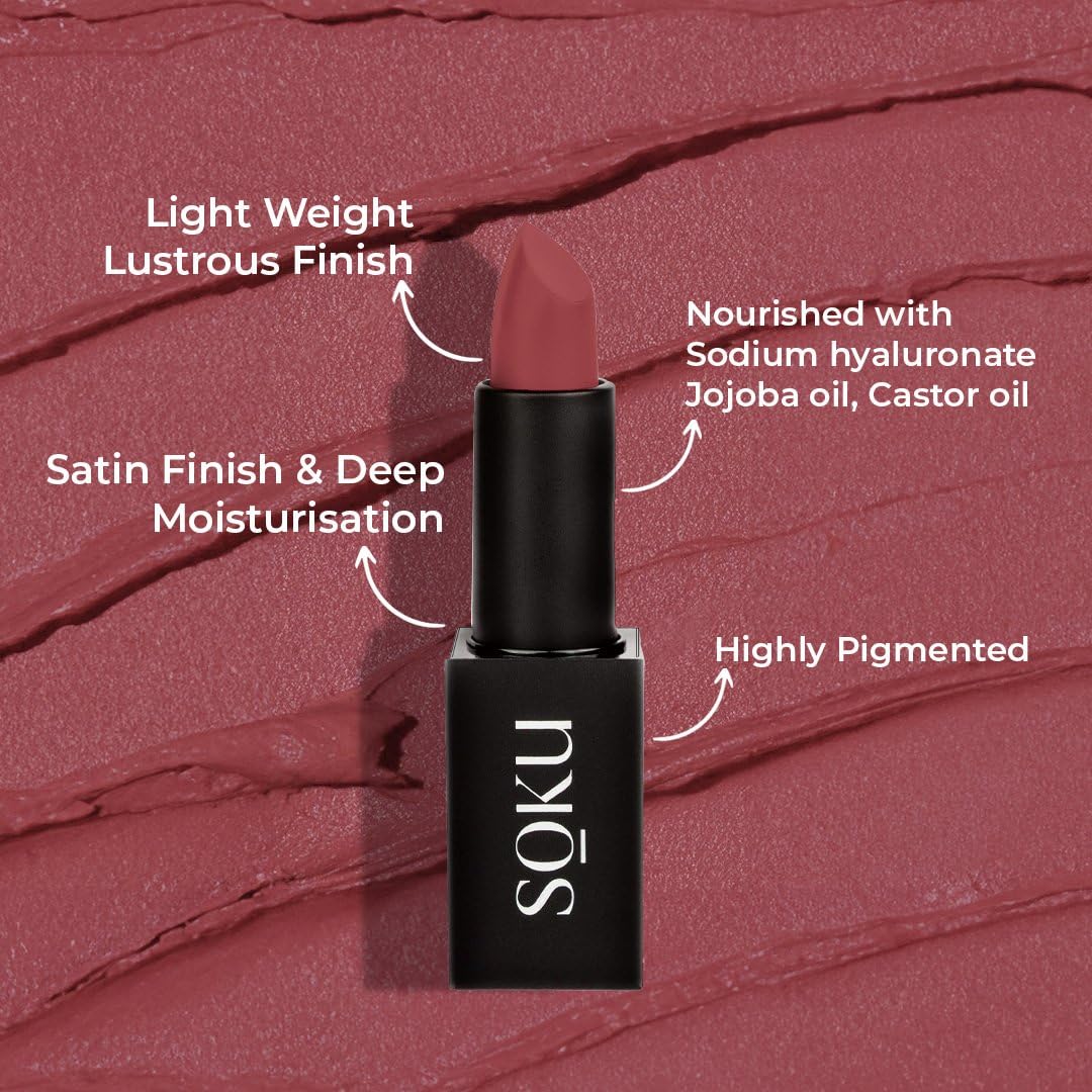 Censored Matte Long Lasting Lipstick for Women | Creamy Lipstick | Enriched with Jojoba Oil | Moisturising & Waterproof | Smooth Finish & Lightweight (Sinfully 09) - 4.2g - View 5 of 8