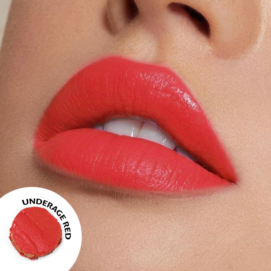 Censored Matte Long Lasting Lipstick for Women | Creamy Lipstick | Enriched with Jojoba Oil | Moisturising & Waterproof | Smooth Finish & Lightweight (Underage Red 01) - 4.2g - View 6 of 7