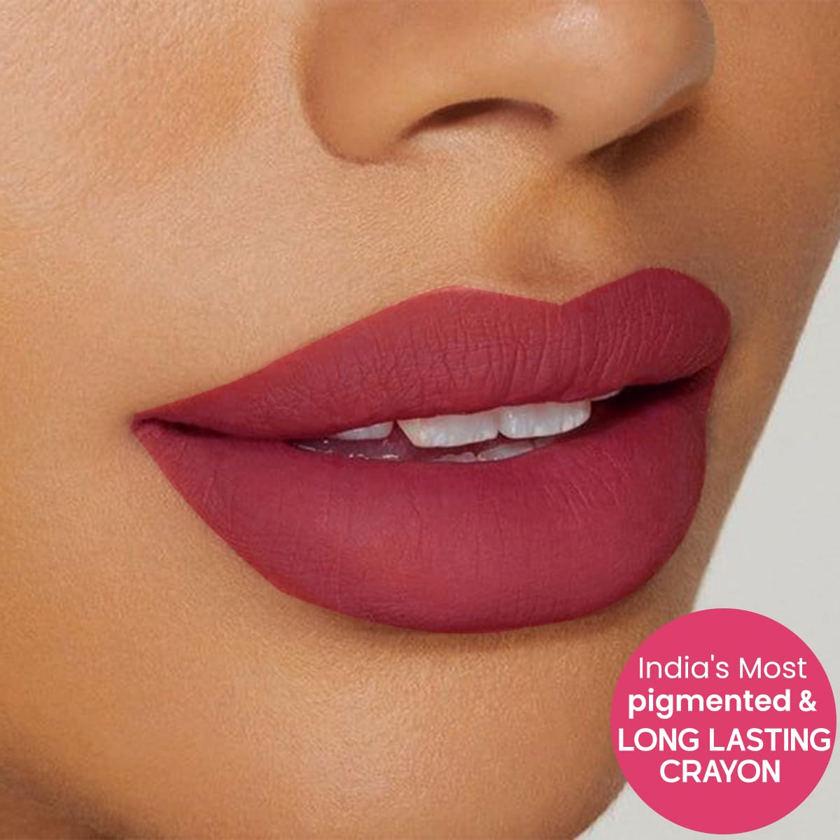 INSIGHT Long Lasting Lip Crayon – All-Day Comfort | Matte Finish | Waterproof | Non-Transfer | Non-Sticky | Enriched with Vitamin E & Kojic Acid | Sharpenable Tip | Full Coverage | Lightweight Lipstick (Barbie) – 7g - View 3 of 9