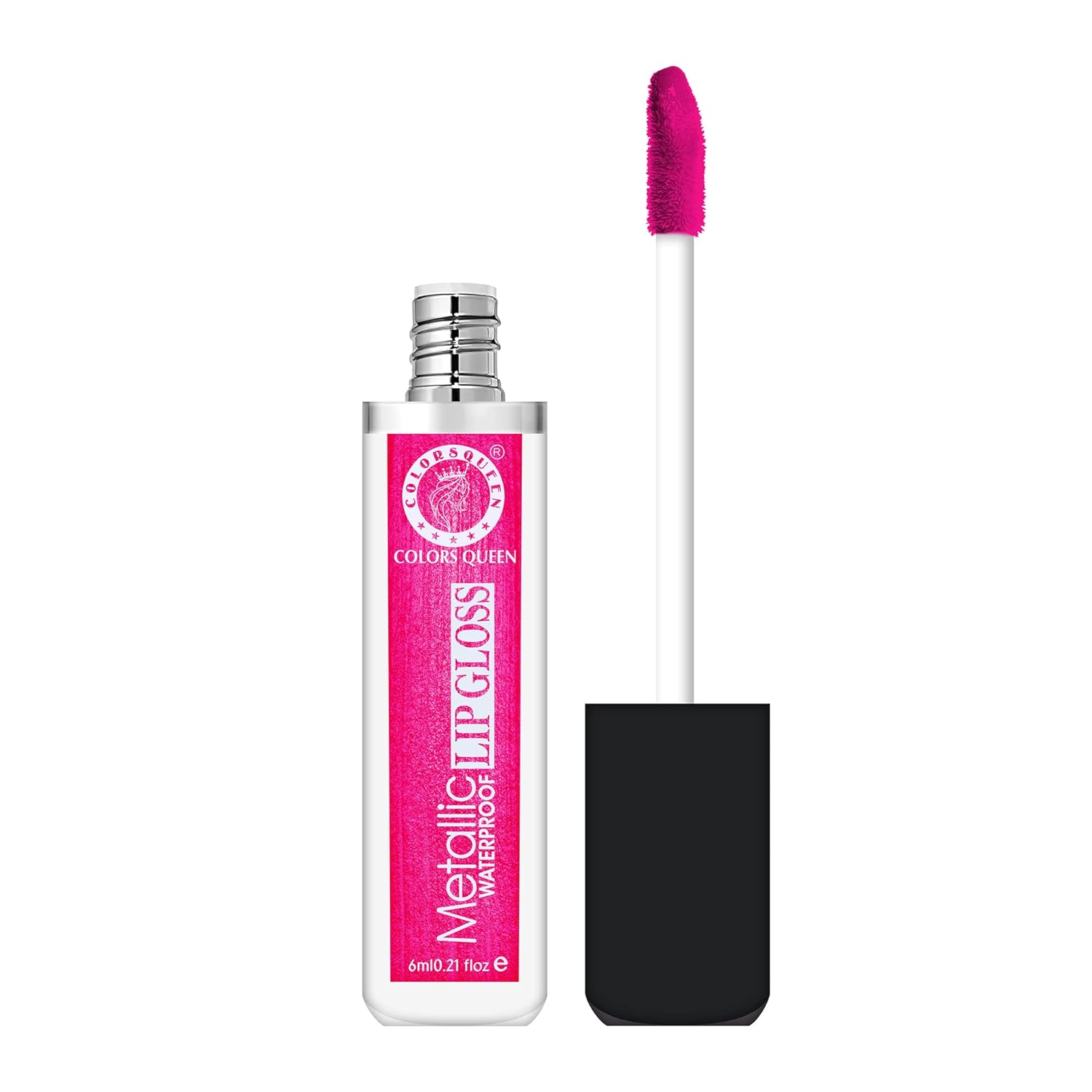 Colors Queen Metallic Waterproof Lip Gloss | Lightweight Lip Gloss with High Shine | Glossy Liquid Lipstick with Shimmer for Smooth & Shiny Lips, Non-Sticky Formula (01 - Date Night) - View 2 of 3