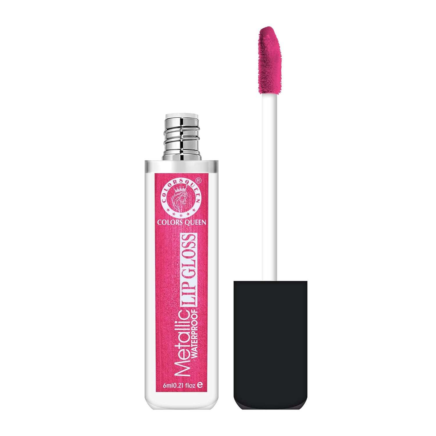 Colors Queen Metallic Waterproof Lip Gloss | Lightweight Lip Gloss with High Shine | Glossy Liquid Lipstick with Shimmer for Smooth & Shiny Lips, Non-Sticky Formula (11 - Doll House) - View 2 of 3
