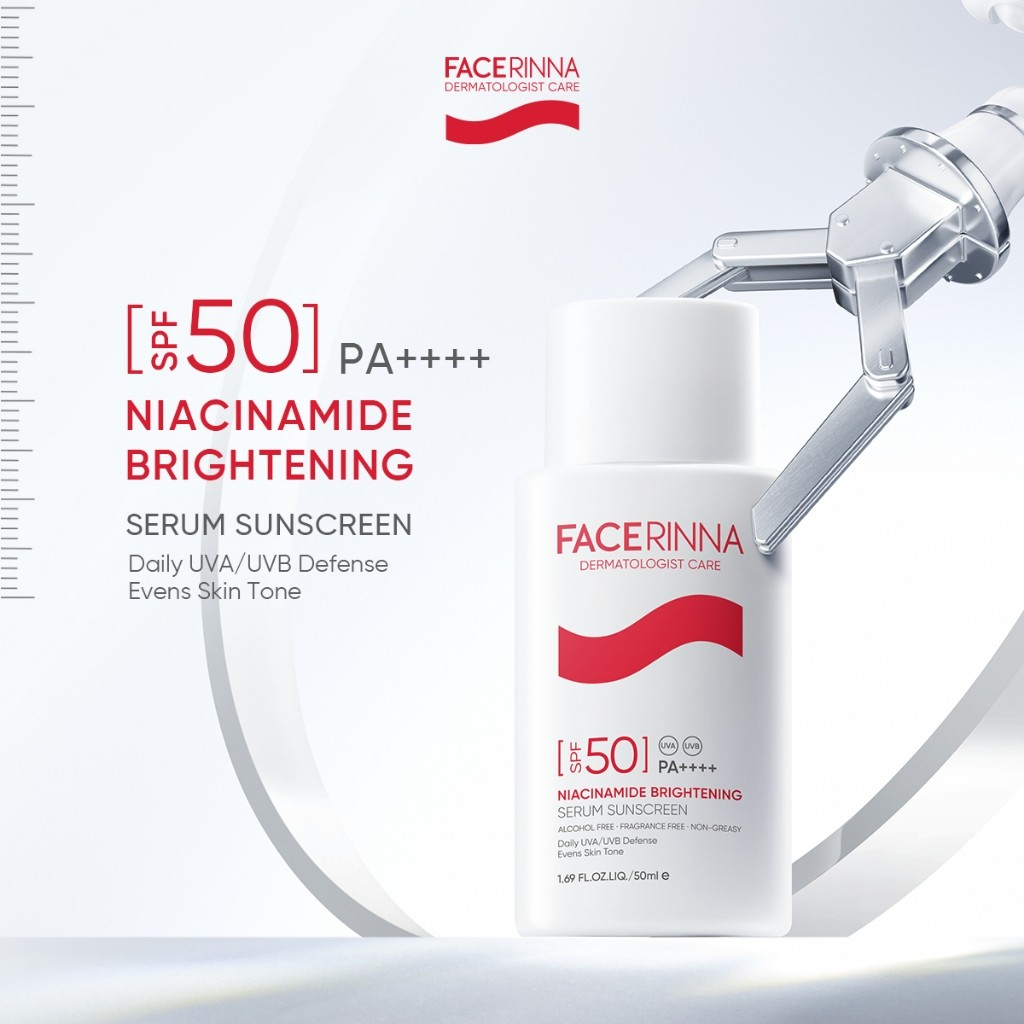 FACERINNA Niacinamide Brightening Serum Sunscreen SPF50 PA++++ Whitening UV Protection Light Day Cream Fade Sun Spots - View 2 of 3