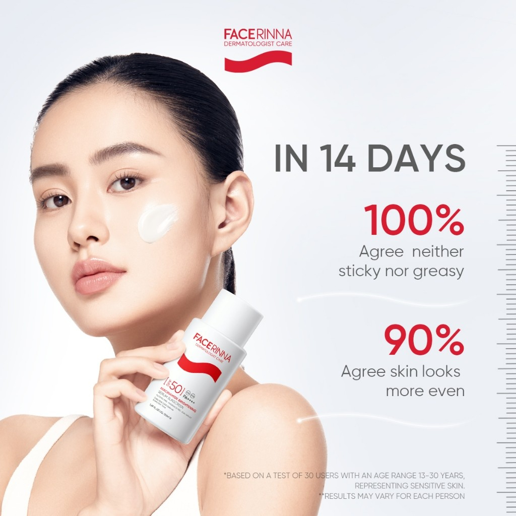 FACERINNA Niacinamide Brightening Serum Sunscreen SPF50 PA++++ Whitening UV Protection Light Day Cream Fade Sun Spots - View 3 of 3