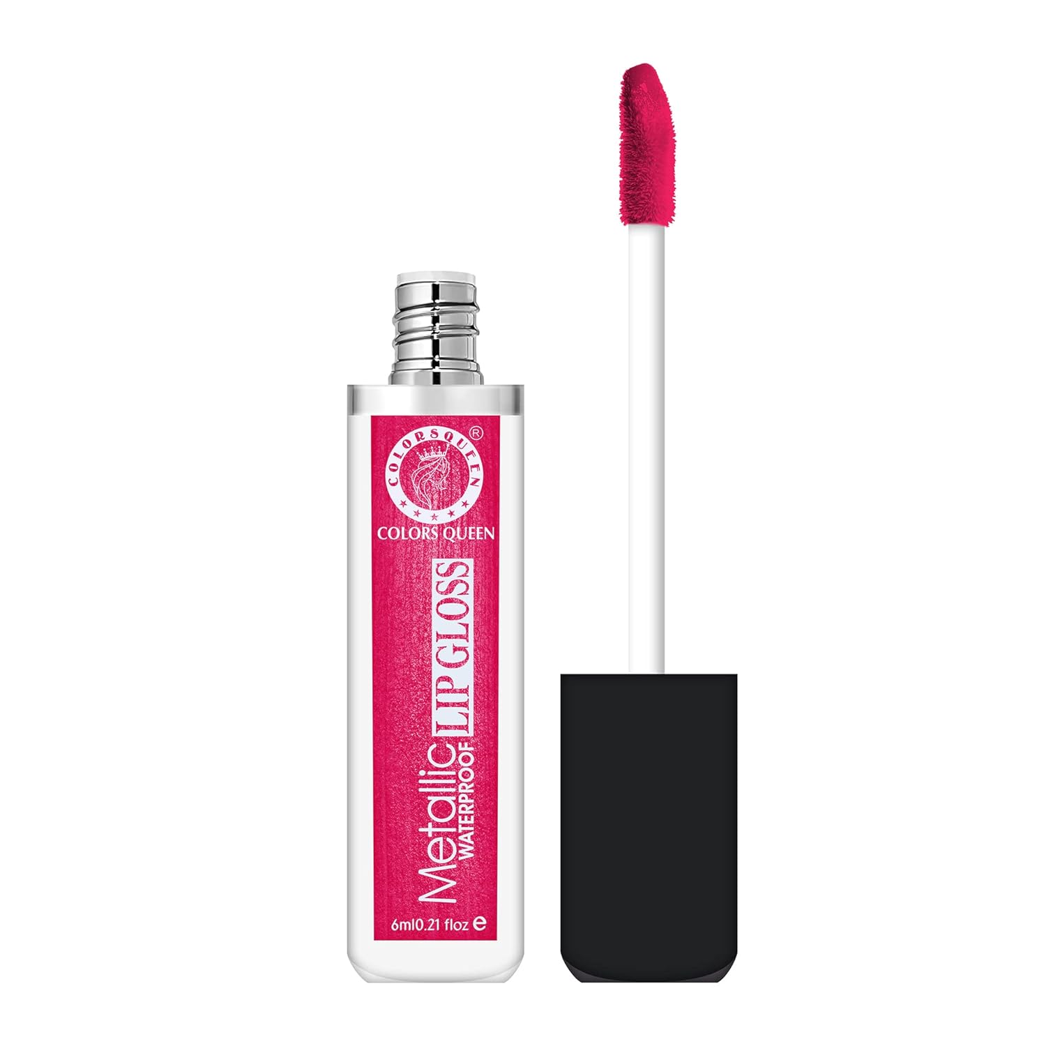 Colors Queen Metallic Waterproof Lip Gloss | Lightweight Lip Gloss with High Shine | Glossy Liquid Lipstick with Shimmer for Smooth & Shiny Lips, Non-Sticky Formula (05 - Runway Red) - View 2 of 3