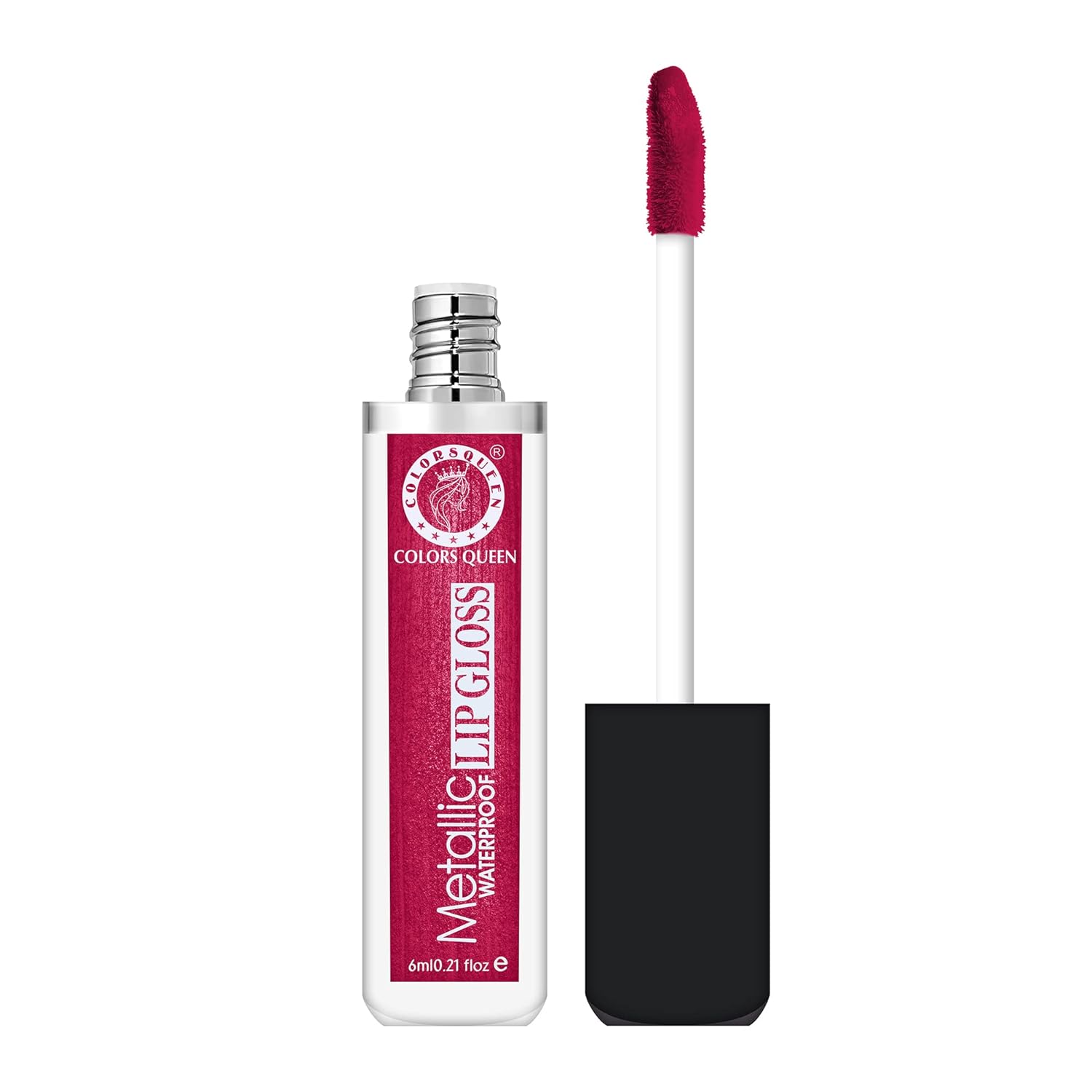 Colors Queen Metallic Waterproof Lip Gloss | Lightweight Lip Gloss with High Shine | Glossy Liquid Lipstick with Shimmer for Smooth & Shiny Lips, Non-Sticky Formula (16 - Sweet Heart Red) - View 2 of 3