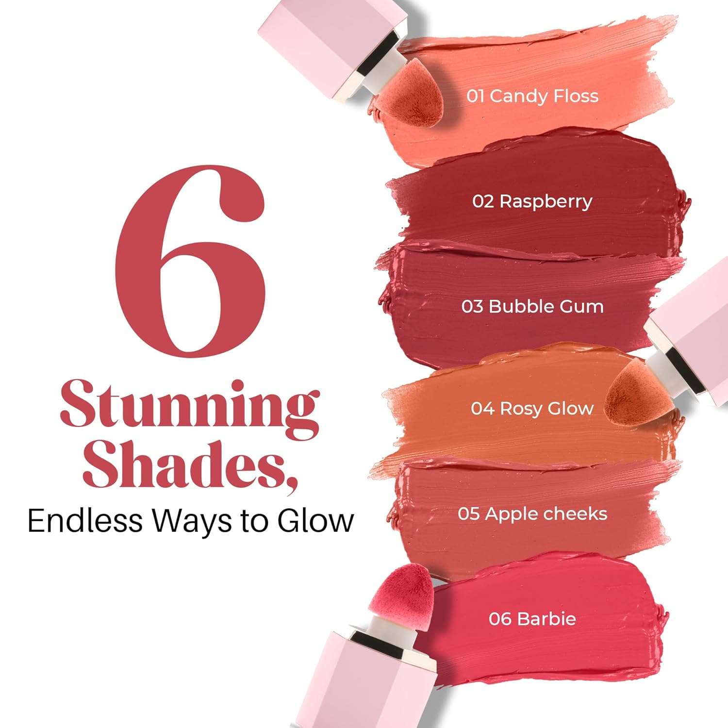 Colors Queen Matte Liquid Blush | Highly Pigmented Liquid Blush | Smooth Texture & Easily Blendable | Long Lasting & Lightweight Blusher for Face, Eye & Lips with Sponge Tip Applicator (02 - Love, 6.5g) - View 4 of 7