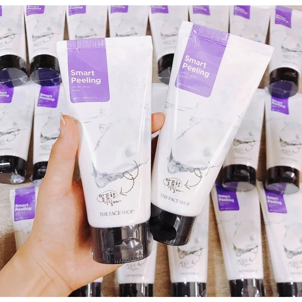 The Face Shop Korean facial scrub Smart Peeling White Jewel 120ml for skin whitening exfoliate face scrub face scrub - View 2 of 3