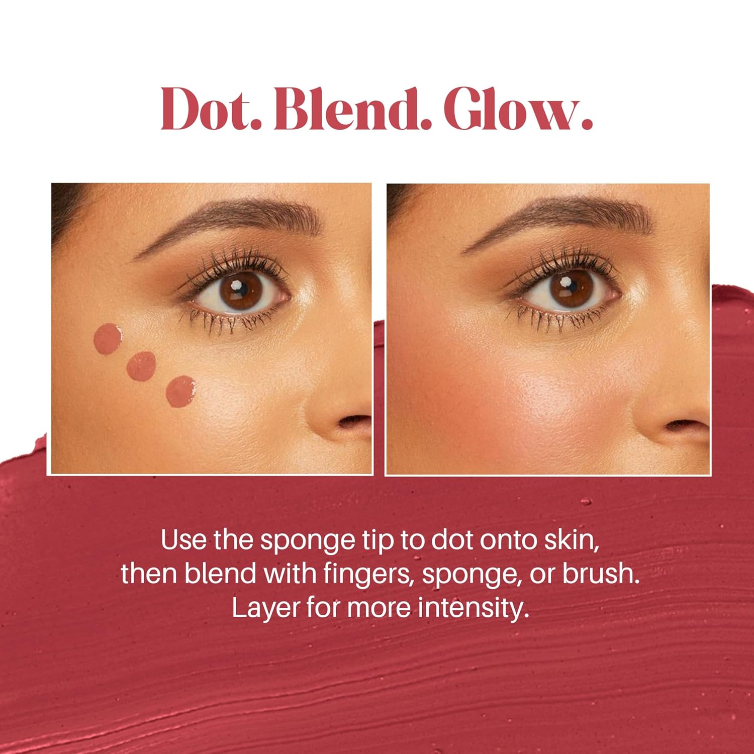 Colors Queen Matte Liquid Blush | Highly Pigmented Liquid Blush | Smooth Texture & Easily Blendable | Long Lasting & Lightweight Blusher for Face, Eye & Lips with Sponge Tip Applicator (05 - Apple Cheeks, 6.5g) - View 4 of 7