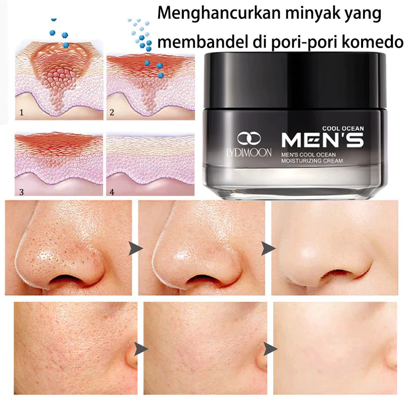【LYDIMOON】Moisturizing Cream Men's Face Cream Men's Whitening Moisturizing Cream Anti-Wrinkle Facial Care, Brightens Skin Tone  - View 2 of 3