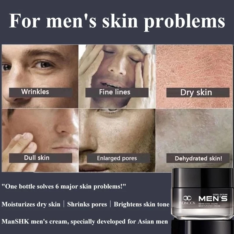 【LYDIMOON】Moisturizing Cream Men's Face Cream Men's Whitening Moisturizing Cream Anti-Wrinkle Facial Care, Brightens Skin Tone  - View 3 of 3