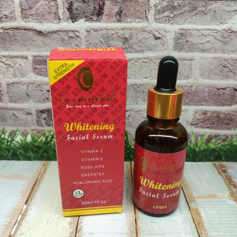 Clariderm Whitening Facial Serum 30 ml Skin Brightening Formula for Even Tone Dark Spot Reduction Hydrating Glow Boost Anti-Pigmentation Daily Use Lightweight Fast Absorbing Face Care Serum - View 3 of 3