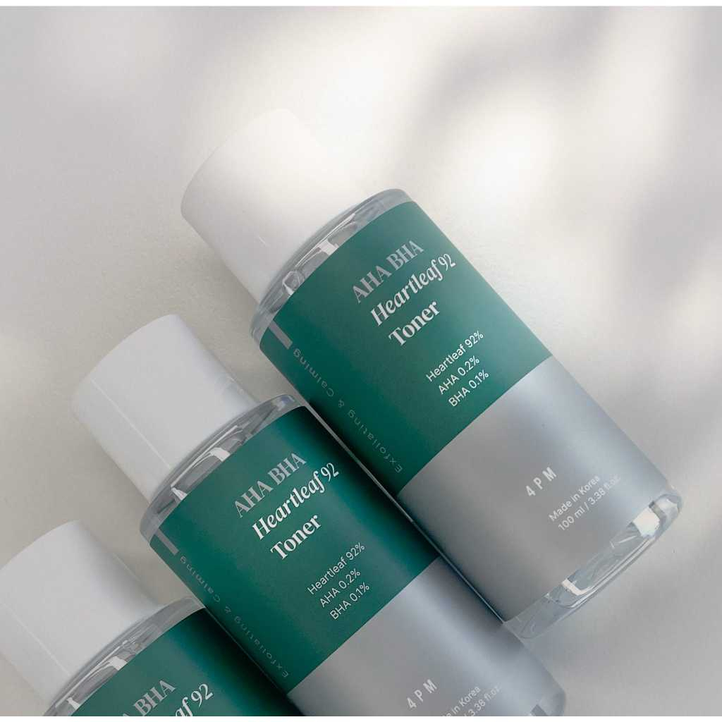 SEOUL 4PM AHA BHA Heartleaf 92 Toner 100ml Exfoliating Calming Facial Toner for Dead Skin Removal Pore Care Oil Control Soothing Hydrating Skin Balancing Daily Gentle Skincare Toner - View 2 of 3
