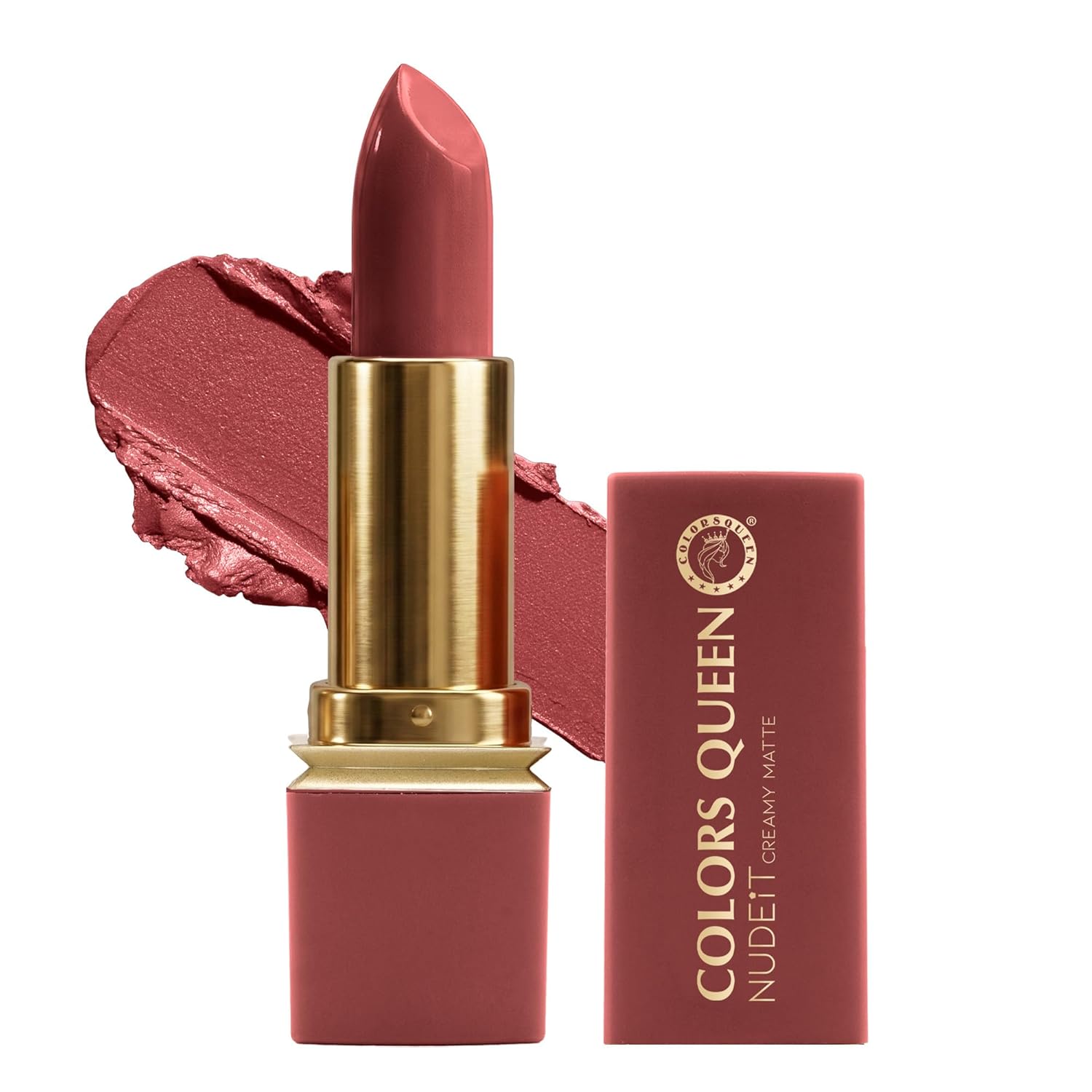 Colors Queen Nude It Creamy Matte Lipstick – 3.6g | Lightweight, Waterproof Lipstick for Women (03 - Cranberry) - View 7 of 7