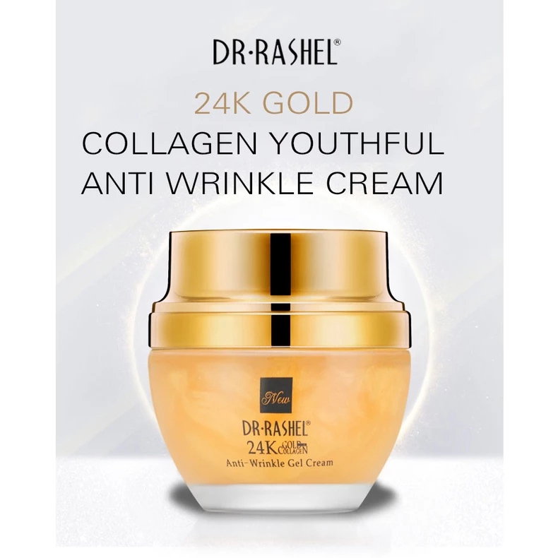 DR RASHEL 24K Gold Anti-Aging Moisturizing Anti-Wrinkle Gel Face Cream 50ML (DRL-1179) – Hydrating Facial Cream for Firming, Smoothing Fine Lines, Nourishing Skin, Youthful Radiant Glow, Daily Skincare Care - View 3 of 3