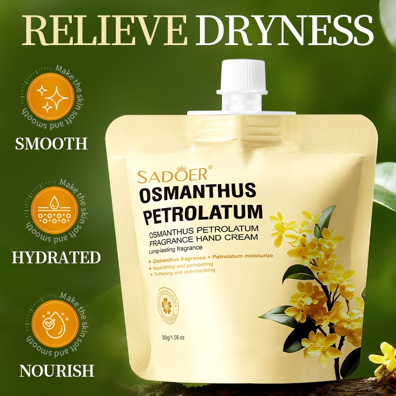 [ROREC] SADOER Osmanthus Petrolatum Hand Cream Moisturizing Nourishing Repair Dry Cracked Hands Care 30g(FROM MALAYSIA) - View 2 of 3