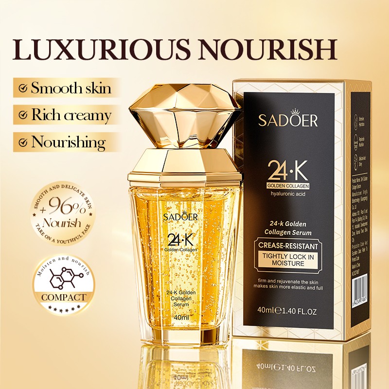 [ROREC] SADOER 24K Golden Collagen Serum Crease Resistant Tightly Lock In Moisture Intensive Hydration 40ml(FROM MALAYSIA) - View 3 of 3
