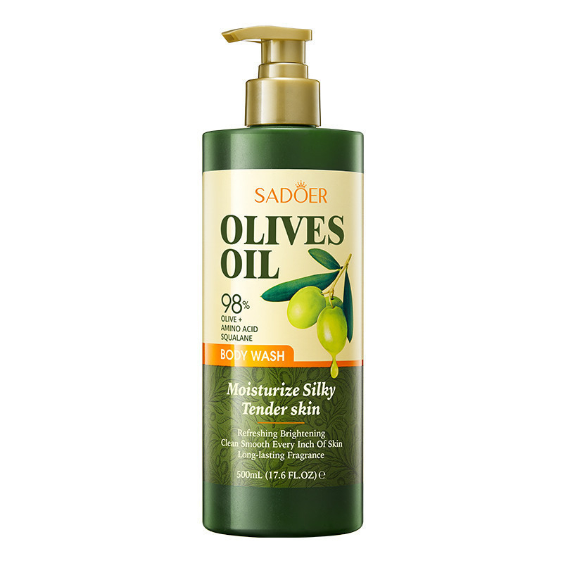 ROREC SADOER Olive Oil Body Wash Moisturizing Shower Gel 500ml – Refreshing Brightening Body Cleanser for Silky Tender Skin, Deep Hydration, Long Lasting Fragrance, Smooth Healthy-Looking Skin, Daily Body Care - View 2 of 3