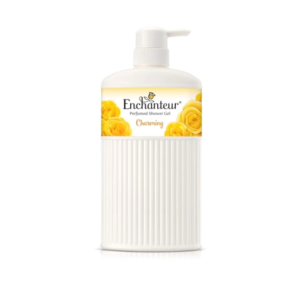 Enchanteur Charming Perfumed Shower Gel with Ylang Ylang & Rose Scent in 600g Bottle Deep Cleansing Moisturizing Body Wash Hydrating Refreshing Floral Fragrance Daily Bath Care Skin Softening Long Lasting - View 3 of 3