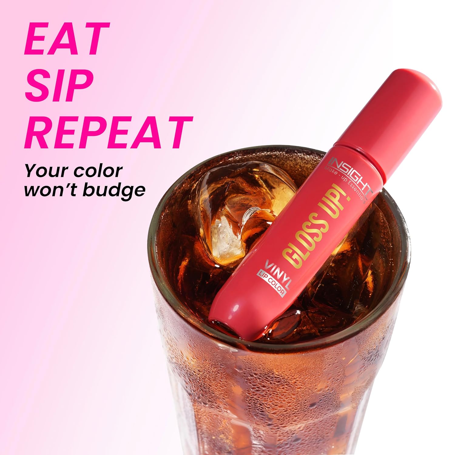 INSIGHT Gloss Up Lip Color - Peach Perfection | High-Gloss Finish | Non-Transfer | Smudge Proof | Rich Pigmentation | Lightweight, Long-Lasting Formula | All-Day Comfortable Wear (4g) - View 3 of 7