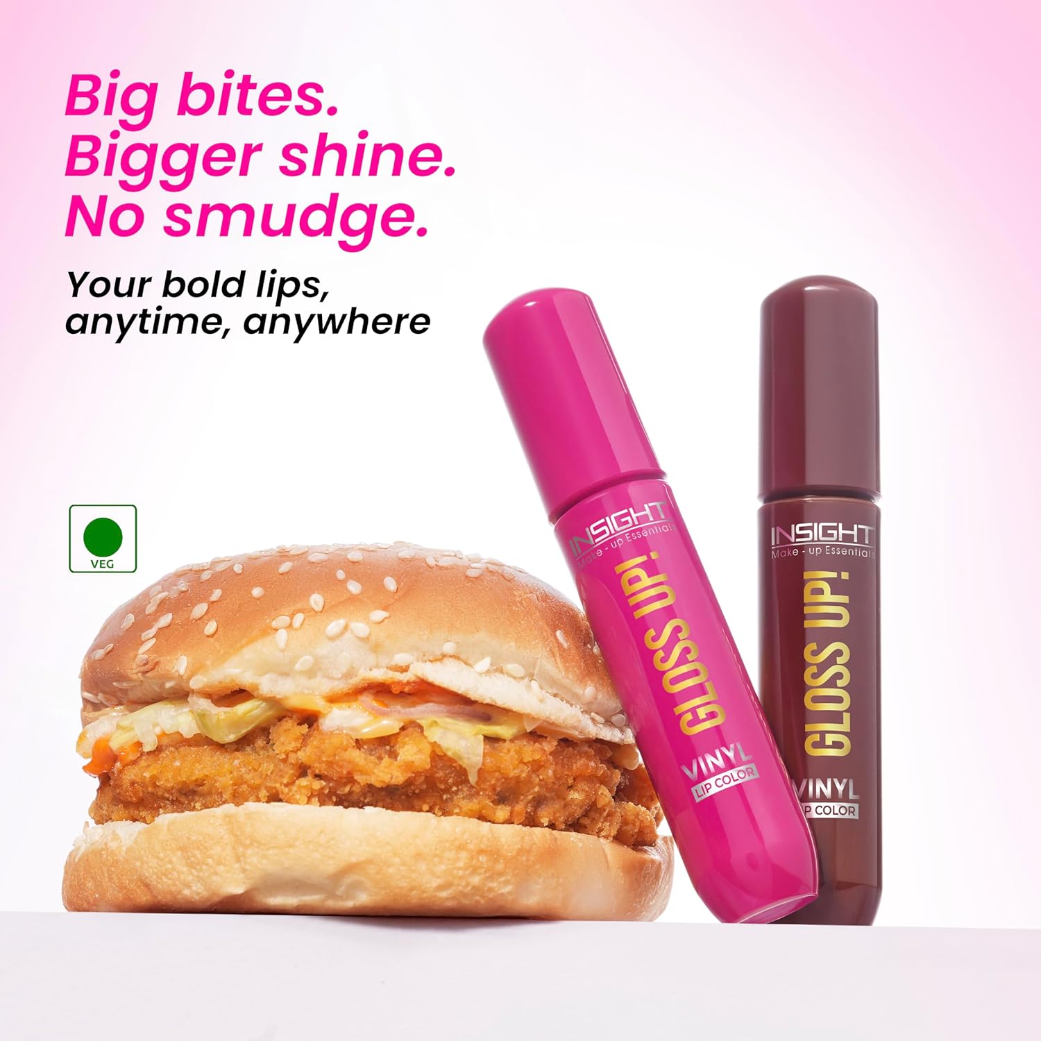 INSIGHT Gloss Up Lip Color - Sweet Peony | High-Gloss Finish | Rich Pigmentation | Lightweight, Long-Lasting Formula | All-Day Comfortable Wear (4g) - View 2 of 8