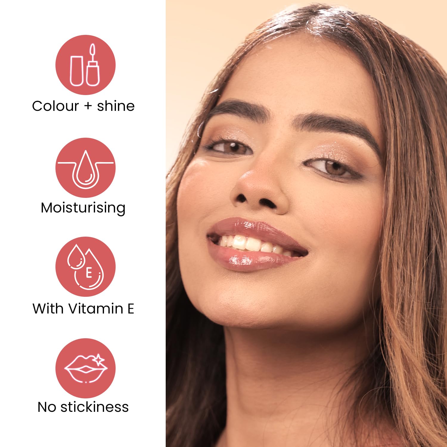 Swiss Beauty Moist Heist Tinted Lip Gloss | Colour + Shine | Moisturises | With Vitamin E | Non-Sticky | Long-Lasting | Shade- 5. Raspberry Alert, 4.8g - View 4 of 5