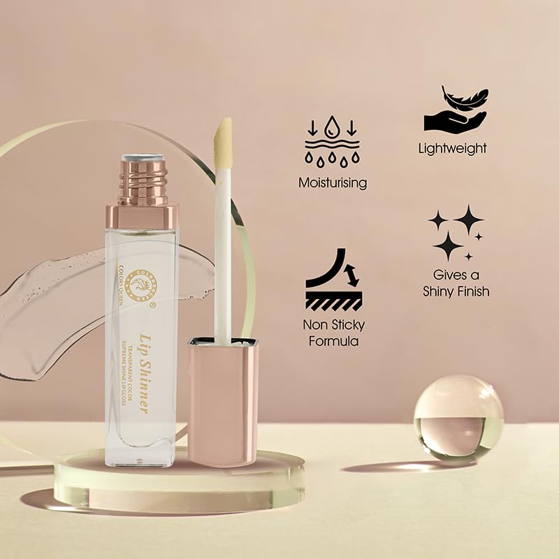 Colors Queen Supreme Shine Lip Gloss – Transparent – 5ml | Lightweight, Non Sticky and Hydrating Lip Gloss for Women - View 3 of 4