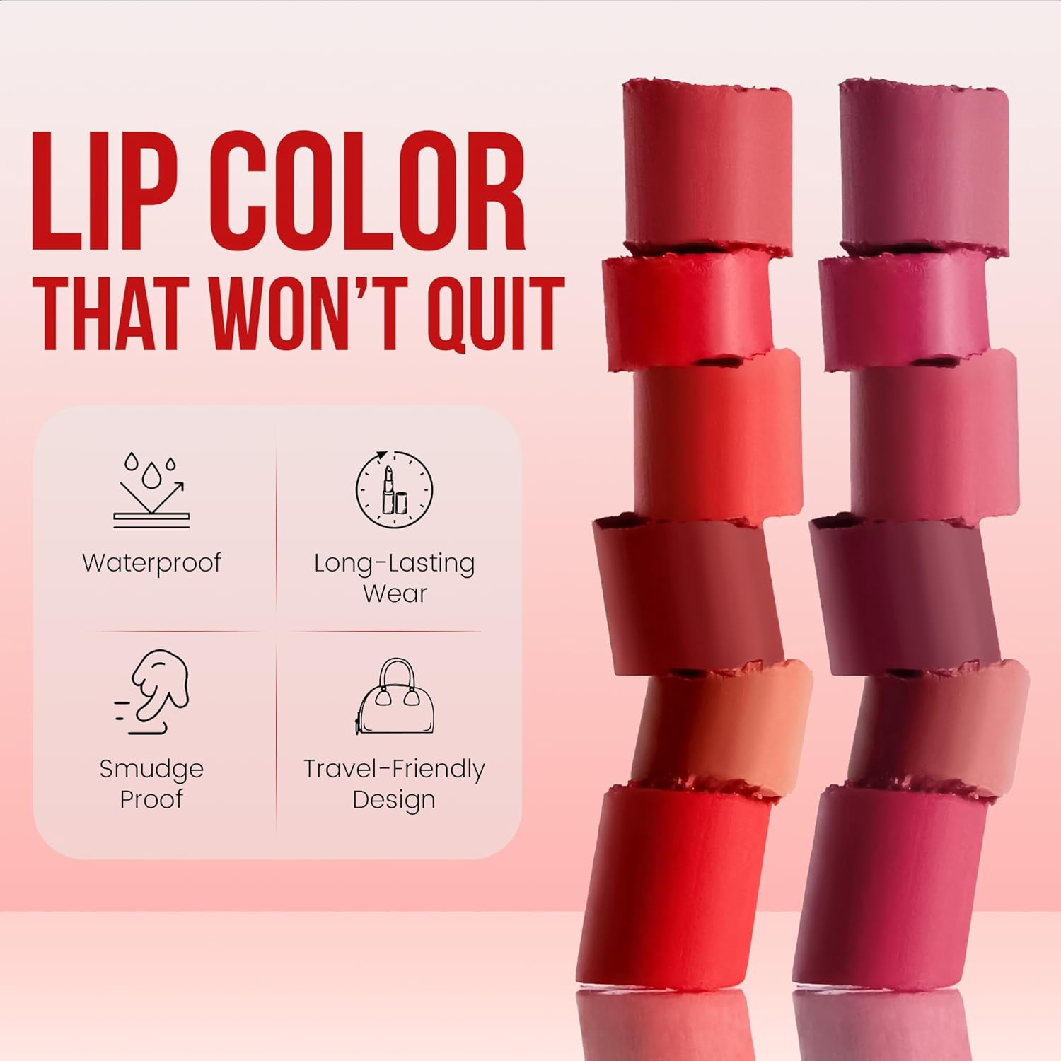 Colors Queen Color Stay Matte Lipstick | Highly Pigmented with Smooth One Swipe Application | Ultra Matte Finish | Smudge Proof & Waterproof | Long Lasting Lipstick for Women (Cool Nude, 2.1 g (Pack of 1)) - View 5 of 6