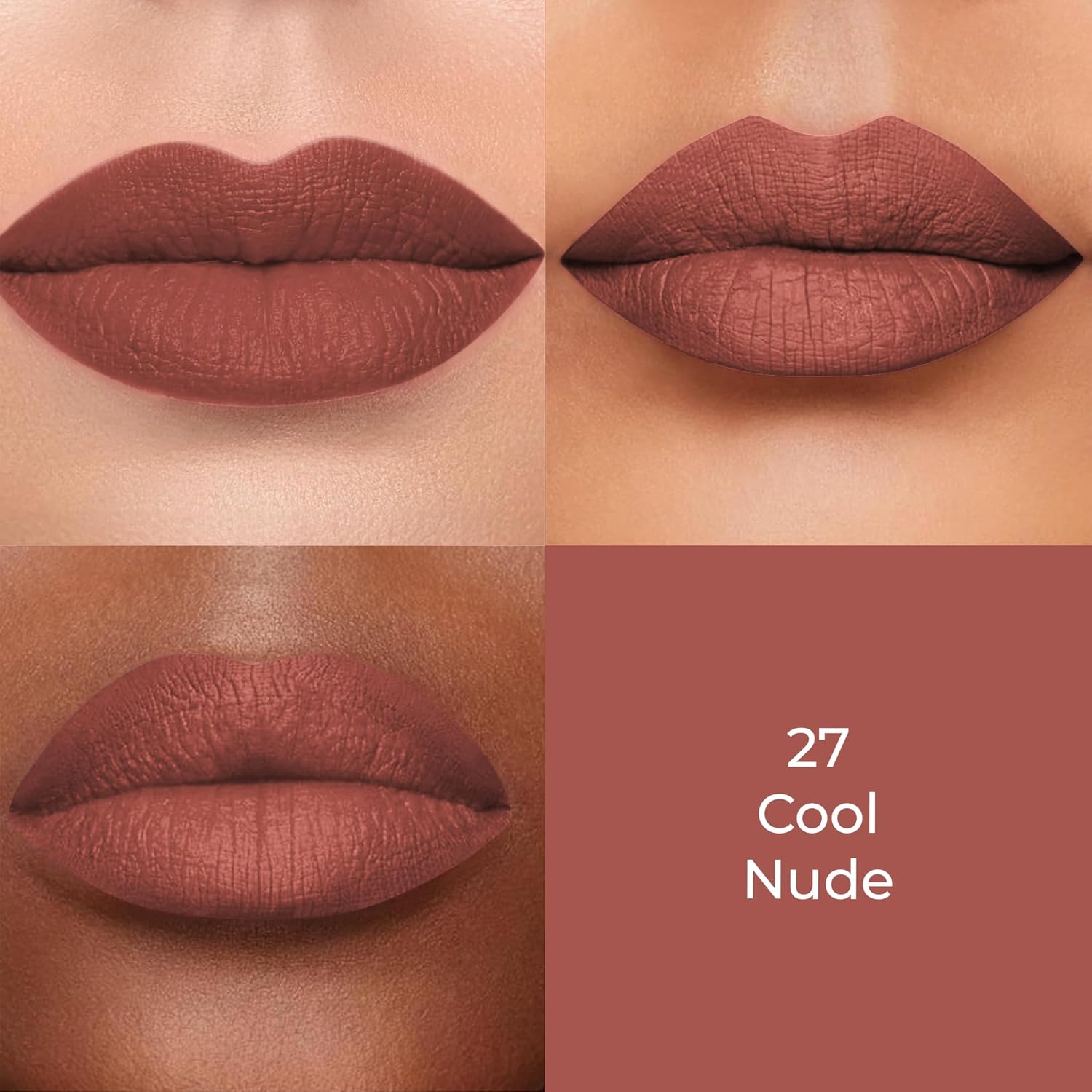 Colors Queen Color Stay Matte Lipstick | Highly Pigmented with Smooth One Swipe Application | Ultra Matte Finish | Smudge Proof & Waterproof | Long Lasting Lipstick for Women (Cool Nude, 2.1 g (Pack of 1)) - View 6 of 6