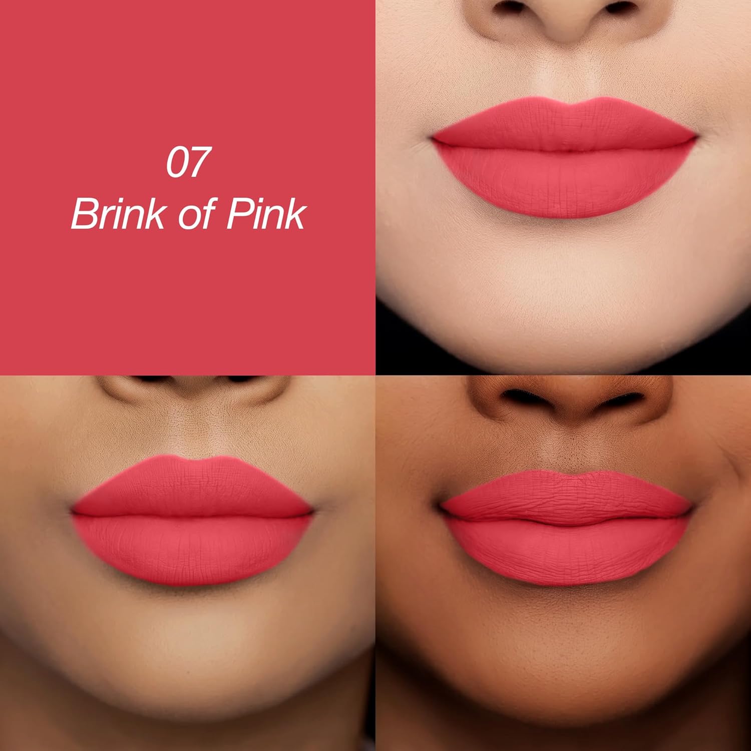 Colors Queen Luscious Lips - Non Transfer Creamy Matte Lipstick | Highly Pigmented with Smooth Application | Long Lasting Lipstick Waterproof | Smudge Proof Lipstick for Women (07 - Brink of Pink - 3.5) - View 8 of 8
