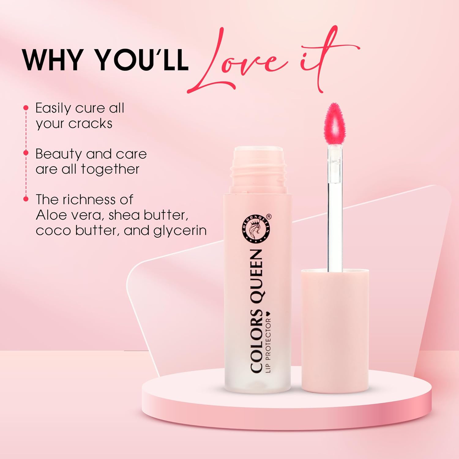Colors Queen Lip Protector Enriched with Shea Butter, Cocoa Butter and Aloe Vera for Hydrated & Nourishing Lips, 4g - View 3 of 5