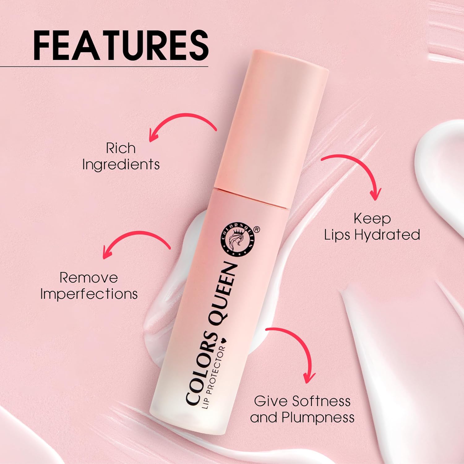 Colors Queen Lip Protector Enriched with Shea Butter, Cocoa Butter and Aloe Vera for Hydrated & Nourishing Lips, 4g - View 4 of 5